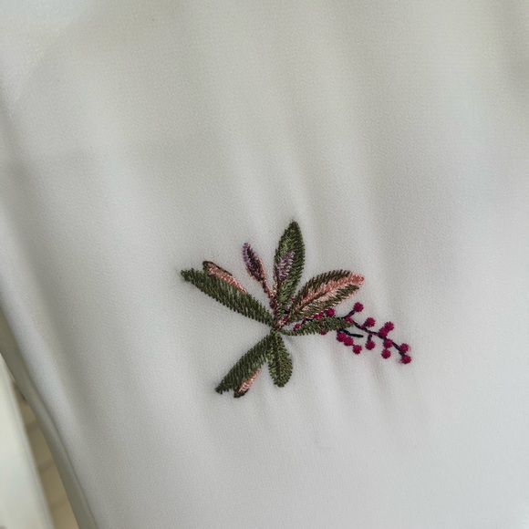 Ted Baker White Embroidered hummingbird Lina Midi Dress size 1 - Picture 7 of 15